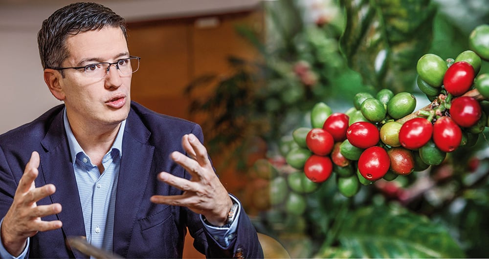 Germán Bahamón, gerente de la Federación de Cafeteros, llegó al gremio en un momento en el que el precio del grano se encuentra en una senda bajista que preocupa al país.