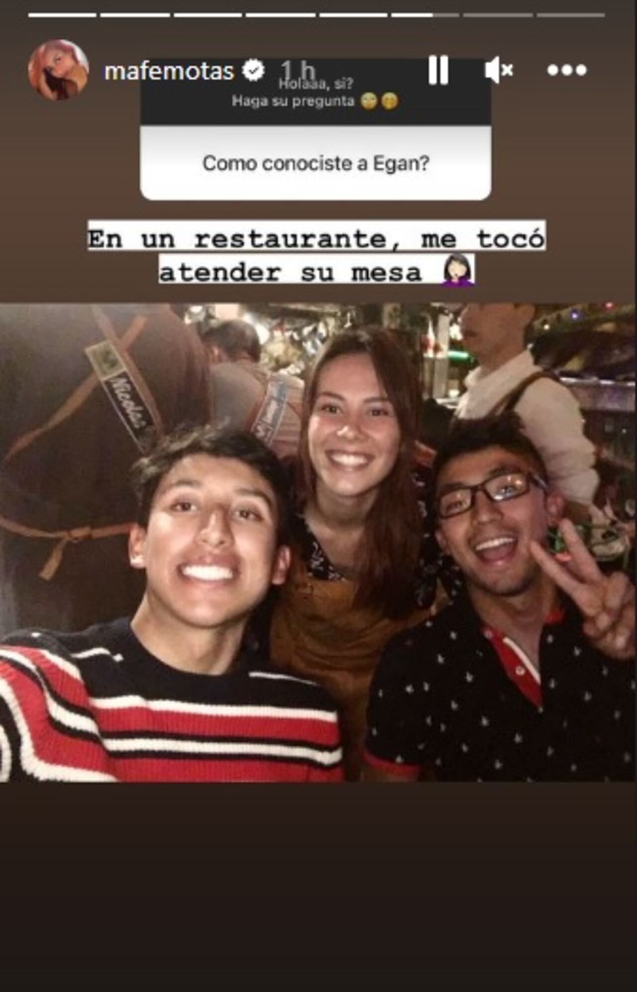 La primera foto de Egan Bernal y Mafe Motas.