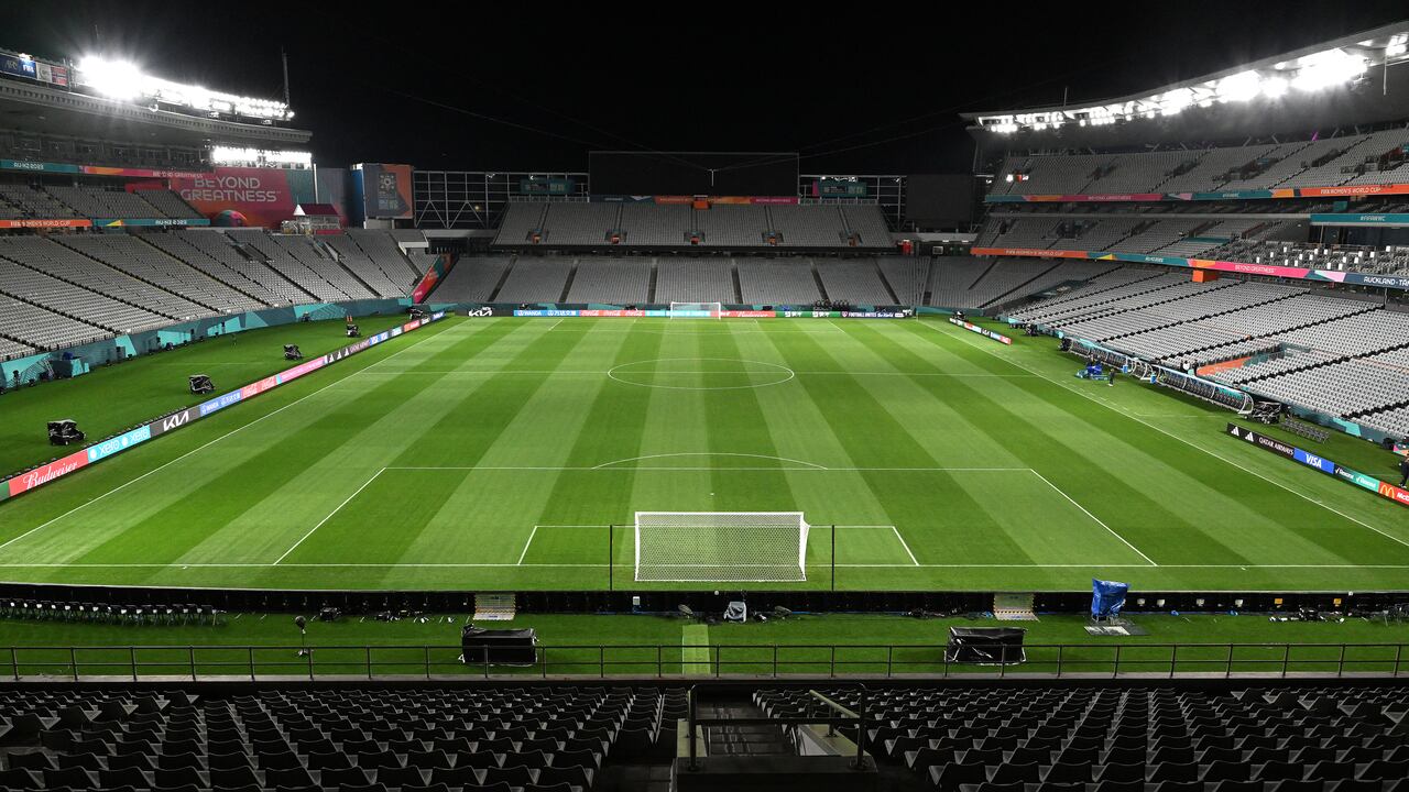 A general view shows the Eden Park stadium in Auckland on July 19, 2023, ahead of the Women's World Cup football tournament. (Photo by Saeed KHAN / AFP)