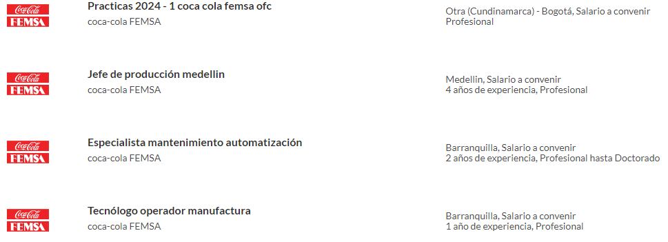 Revise todas las vacantes laborales disponibles en Coca-Cola, ingresando al portal de empleos de Semana: https://www.semana.com/empleos/