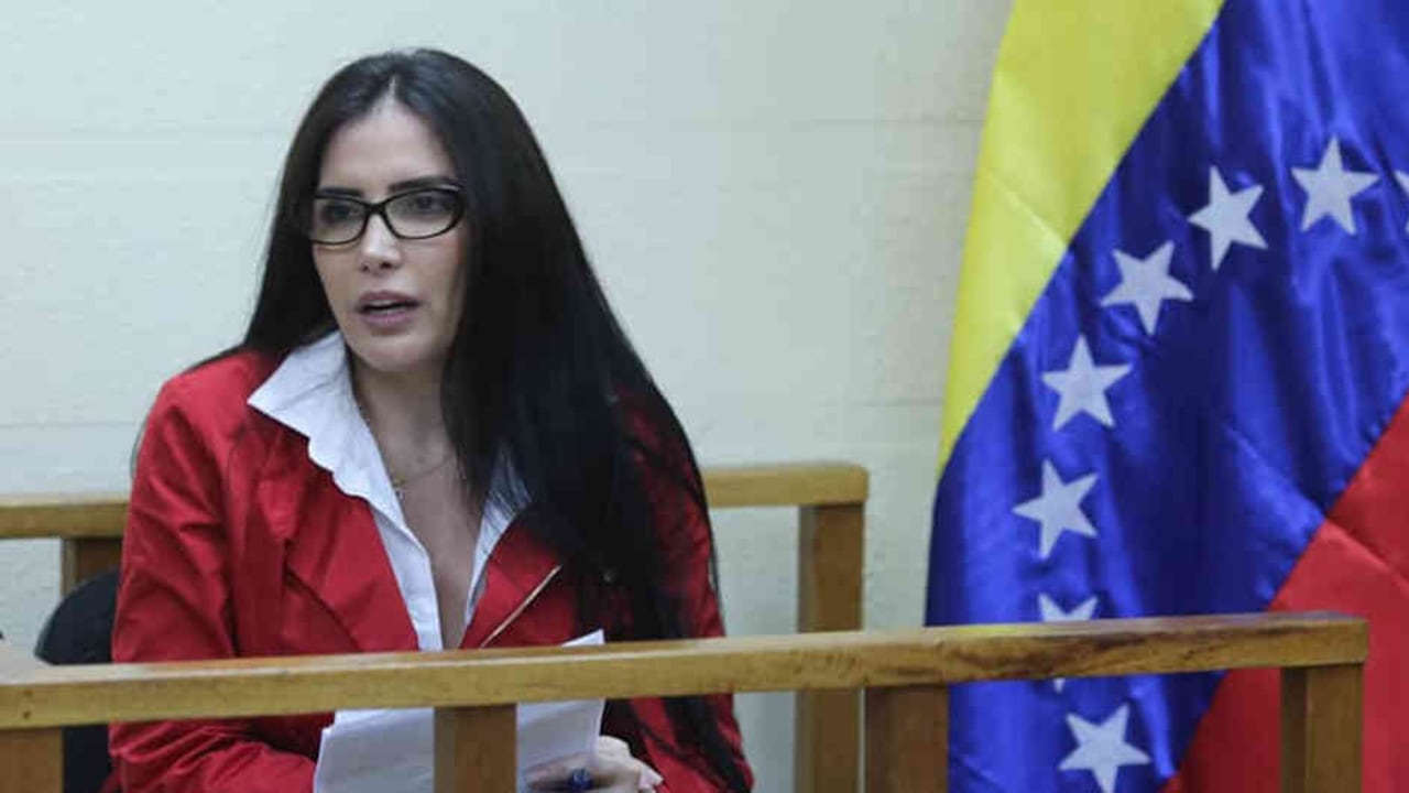 Aida Merlano, exsenadora colombiana, en un Tribunal de Caracas