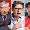 Javier Milei, César Gaviria, Alejandro Gaviria y Gustavo Petro.
