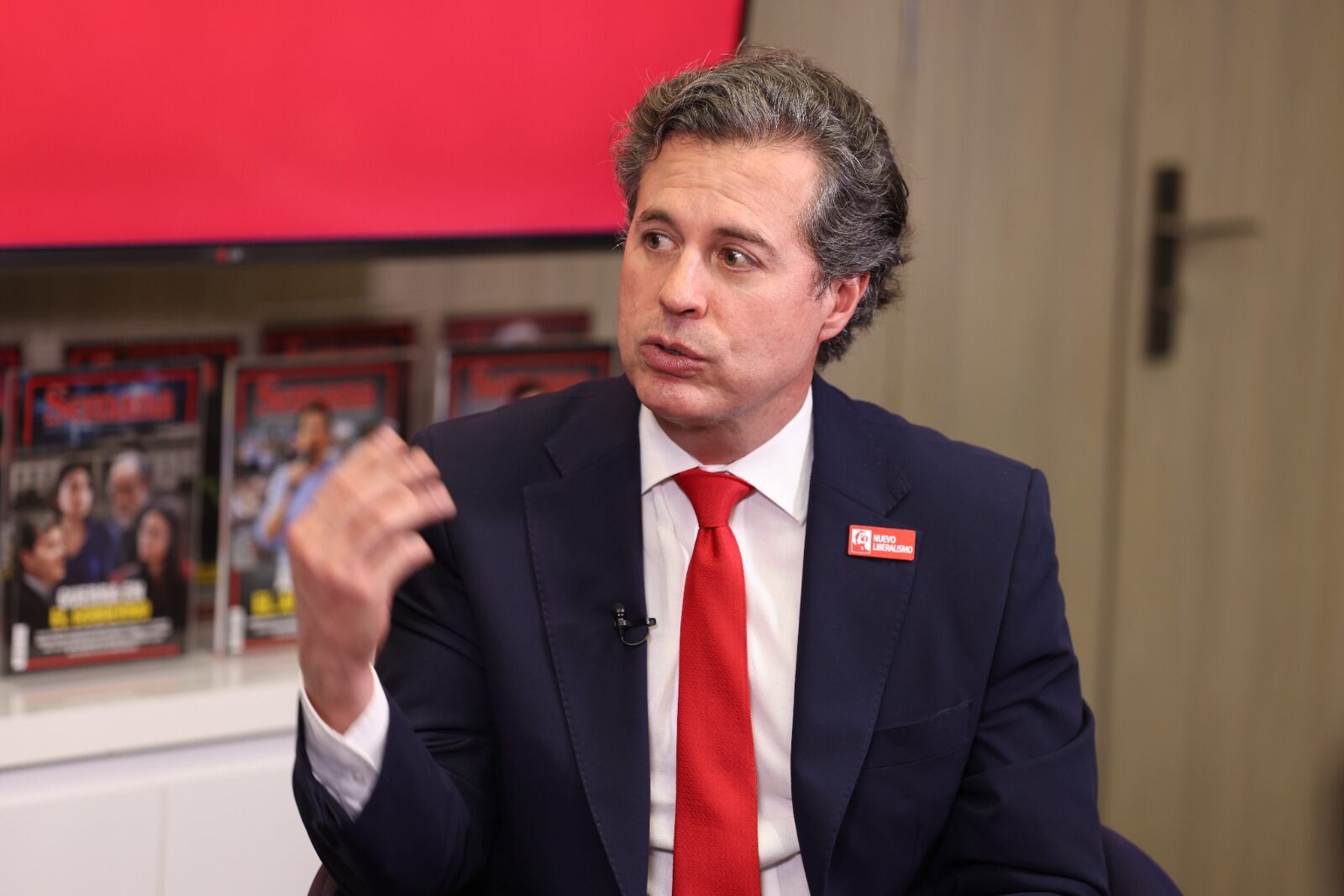 Juan Manuel Galán, precandidato presidencial, el 18 de febrero de 2026, en Bogotá