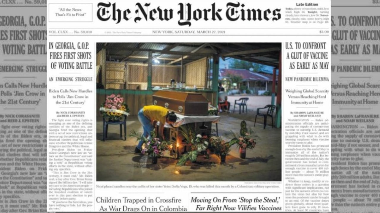 NYT Portada Colombia