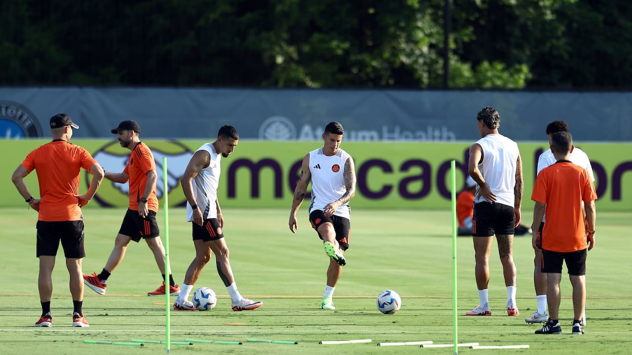 Selección Colombia en un entrenamiento previo a un juego oficial.