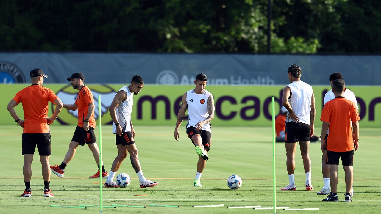 Selección Colombia en un entrenamiento previo a un juego oficial.