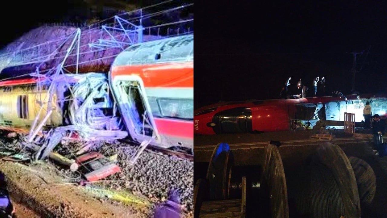 Imágenes del choque de trenes en España.