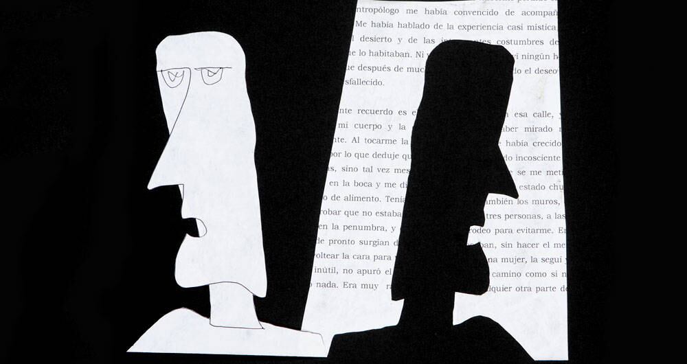 'Sin título'. Nicolás Suescún (años ochenta y noventa). Dibujo, rapidógrafo y 'collage' sobre papel