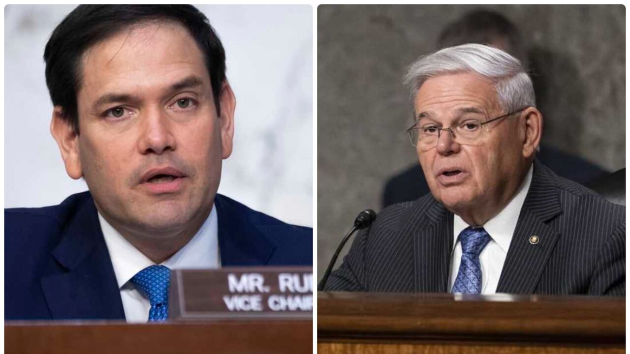 Senadores Marco Rubio y Bob Menendez.