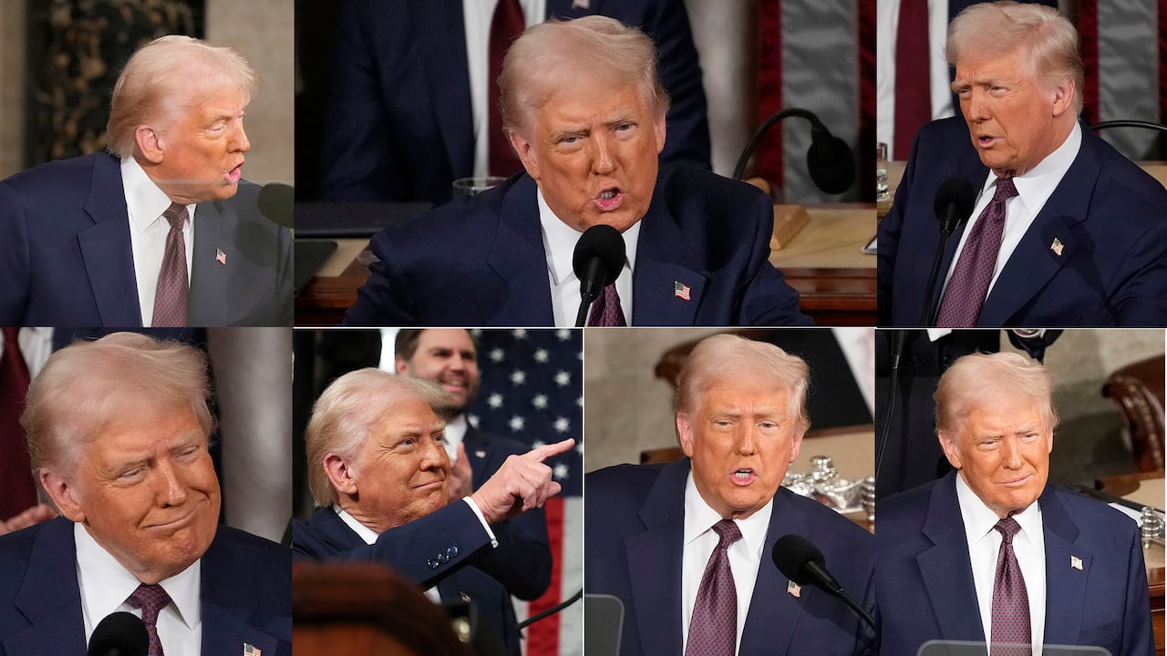 Donald Trump da su discurso de la Unión ante el Congreso de Estados Unidos