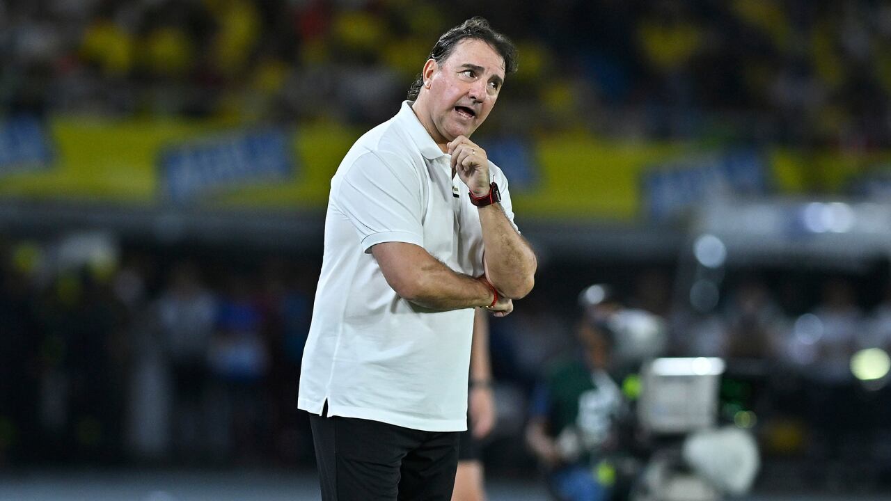 Néstor Lorenzo en el empate de Colombia ante Paraguay (2-2) por Eliminatorias.