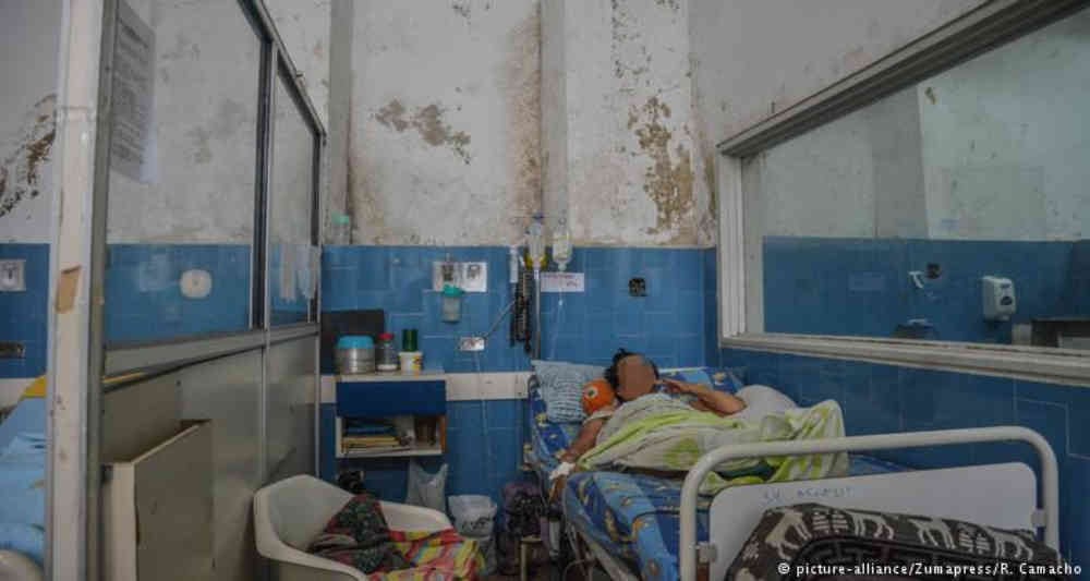 Sala de atención en el Hospital Vargas, de Caracas, el hospital emblemático de Venezuela. Año 2019.