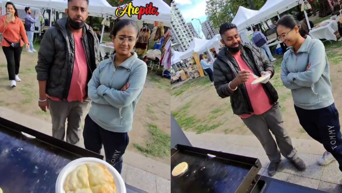 Extranjeros se sorprenden con la higiene y el sabor de las arepas colombianas en Toronto.
