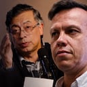 El presidente, Gustavo Petro, y Leonardo Huerta, ex fórmula vicepresidencial de Claudia López