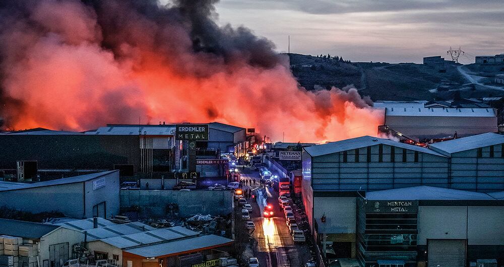 Incendio en Estambul