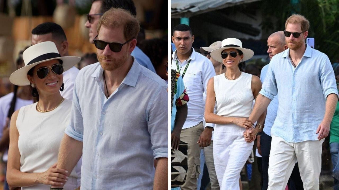 El príncipe británico Enrique,  duque de Sussex, y su esposa Meghan Markle