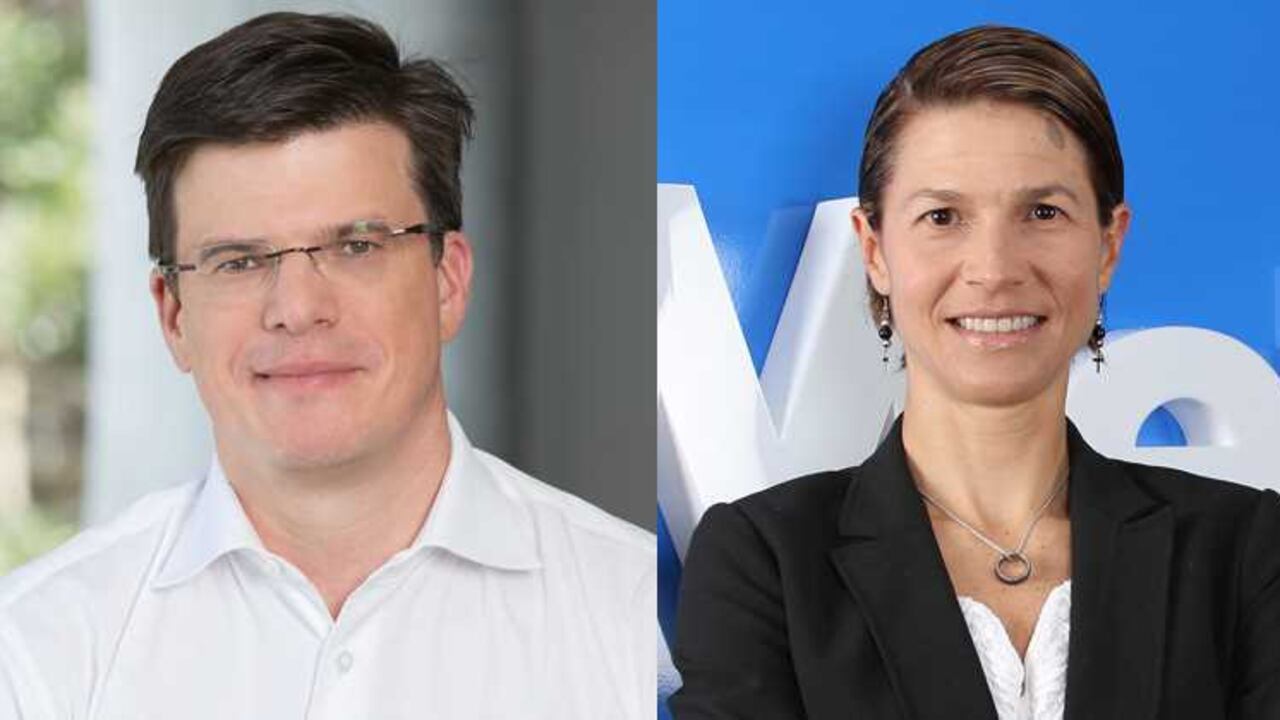 Juan David Escobar (CEO de Seguros Sura Colombia), Juliana Tobón (Presidente de Metlife Colombia).
