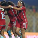 Jugadoras de la Selección Colombia Sub-17 celebran su paso a la final en el Mundial de India.