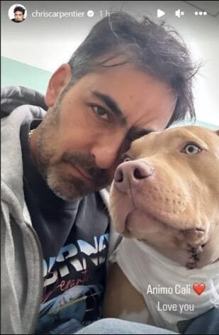 El chef chileno se mostró al lado de su mascota 'Cali'