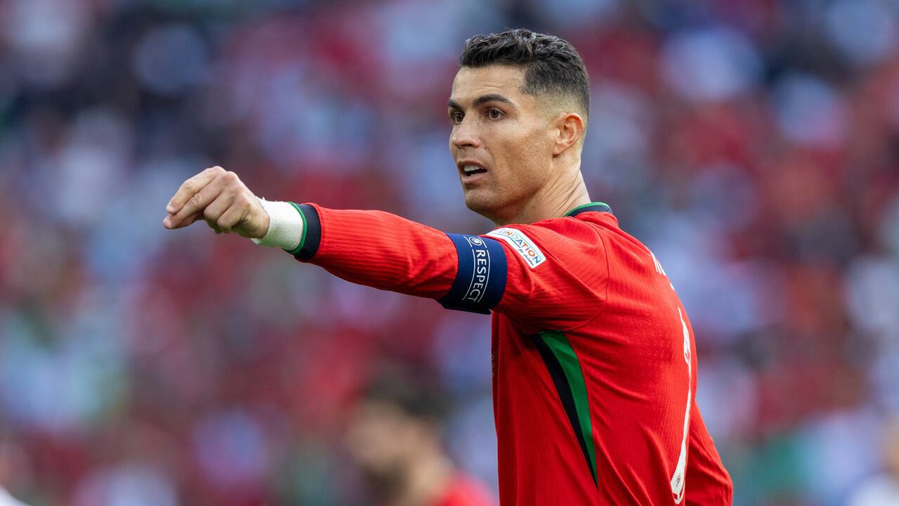 Cristiano Ronaldo is playing during the UEFA Euro 2024 Group F match between Turkiye v Portugal, at the BVB Stadion Dortmund in Dortmund, Germany, on June 22, 2024. (Photo by Andrzej Iwanczuk/NurPhoto via Getty Images)