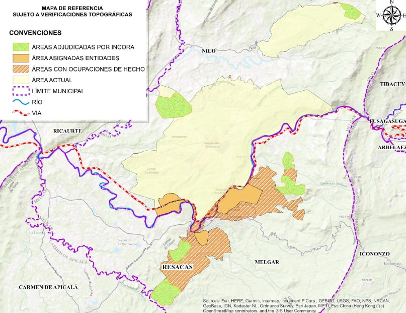 El mapa de tierras del patrimonio público que evidencia las ocupaciones de hecho que tendrán que ser recuperadas.