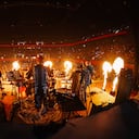 La Delio Valdez, reconocida orquesta integrada por más de diez músicos en escena.