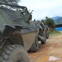Desde el Plateado, Cauca, nuestras tropas continúan desplegadas en la ofensiva de la Operación Perseo, manteniendo las labores de seguridad para el restablecimiento de los derechos de la población y garantizando la libre movilidad. Foto cortesía Mindefensa.