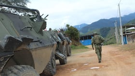 Desde el Plateado, Cauca, nuestras tropas continúan desplegadas en la ofensiva de la Operación Perseo, manteniendo las labores de seguridad para el restablecimiento de los derechos de la población y garantizando la libre movilidad. Foto cortesía Mindefensa.