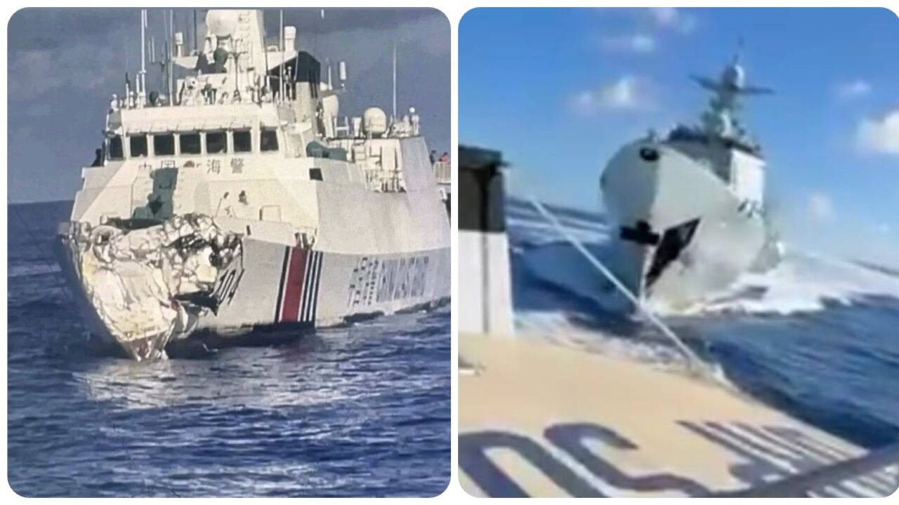 La Guardia Costera filipina ha publicado imágenes adicionales de la colisión ocurrida hoy en el Mar de Filipinas Occidental