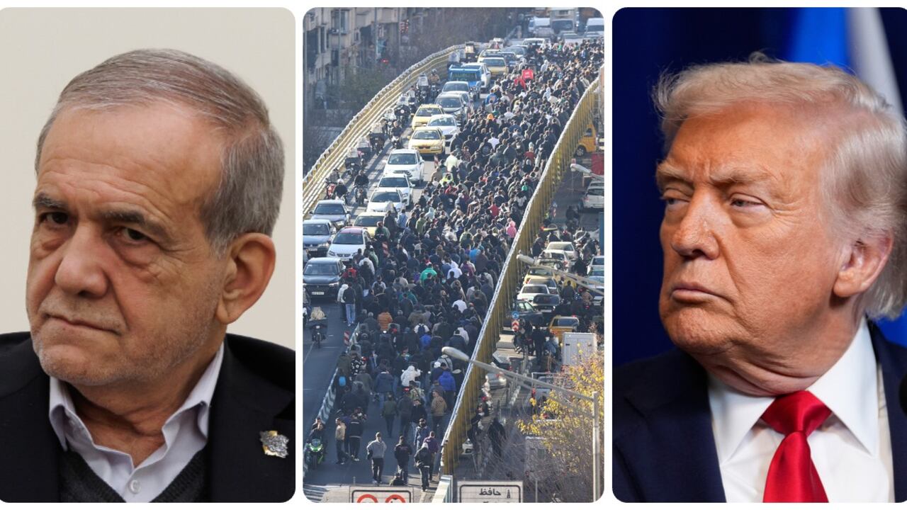 Masoud Pezeshkian y Donald Trump.