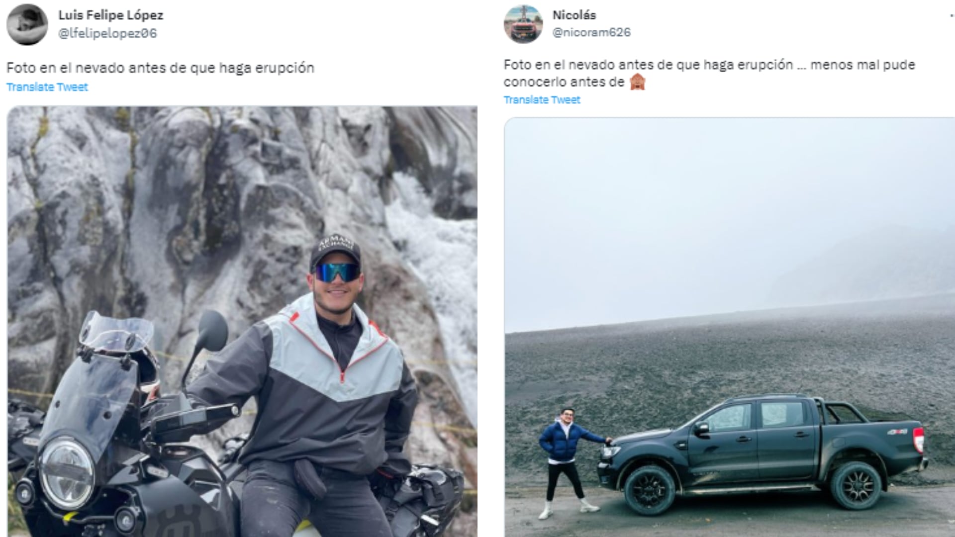 Polémicos tweets del trend 'antes que haga erupción'.