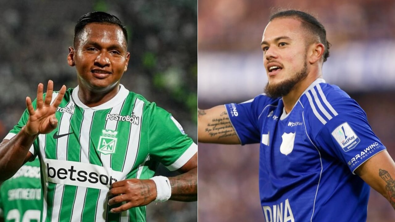 Alfredo Morelos y Leo Castro, goleadores de Nacional y Millonarios, respectivamente, para Copa Sudamericana