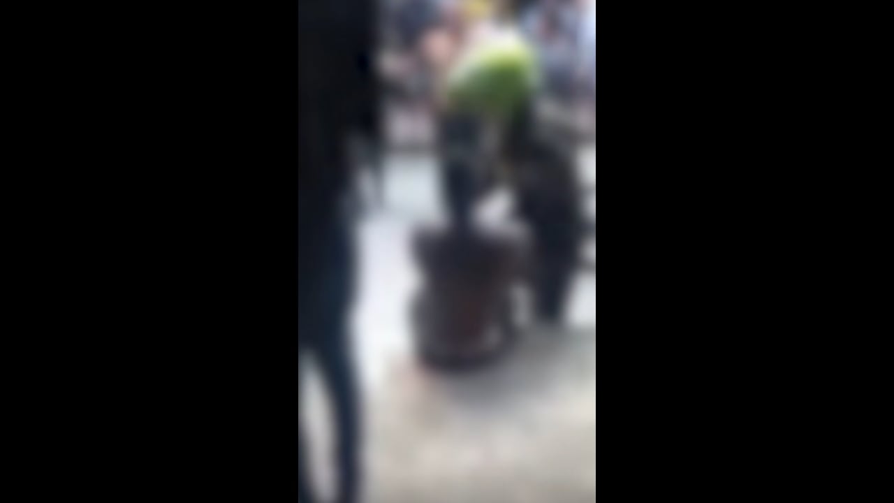 El presunto asesino del niño tras ser capturado.