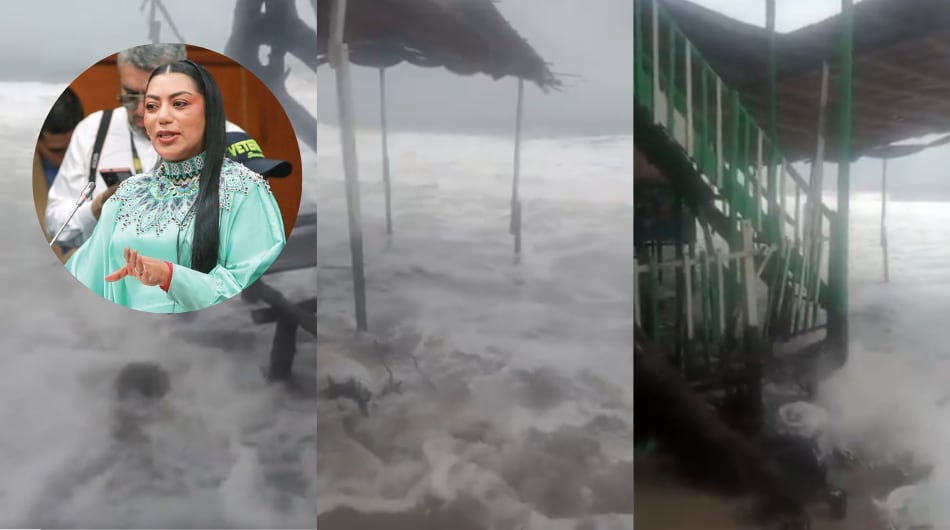 Martha Peralta alarma por erosión costera en La Guajira.