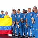 Selección Colombia en la despedida junto al presidente, Gustavo Petro