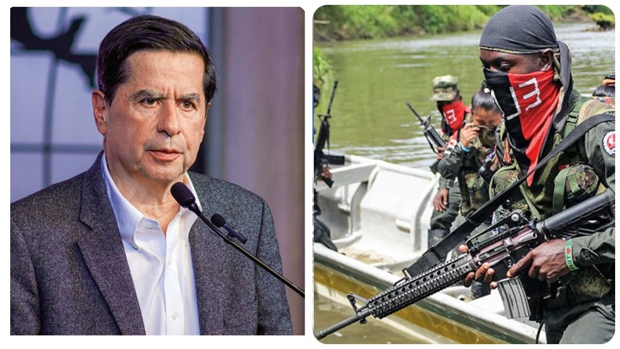 El ministro Juan Fernando Cristo y el ELN.