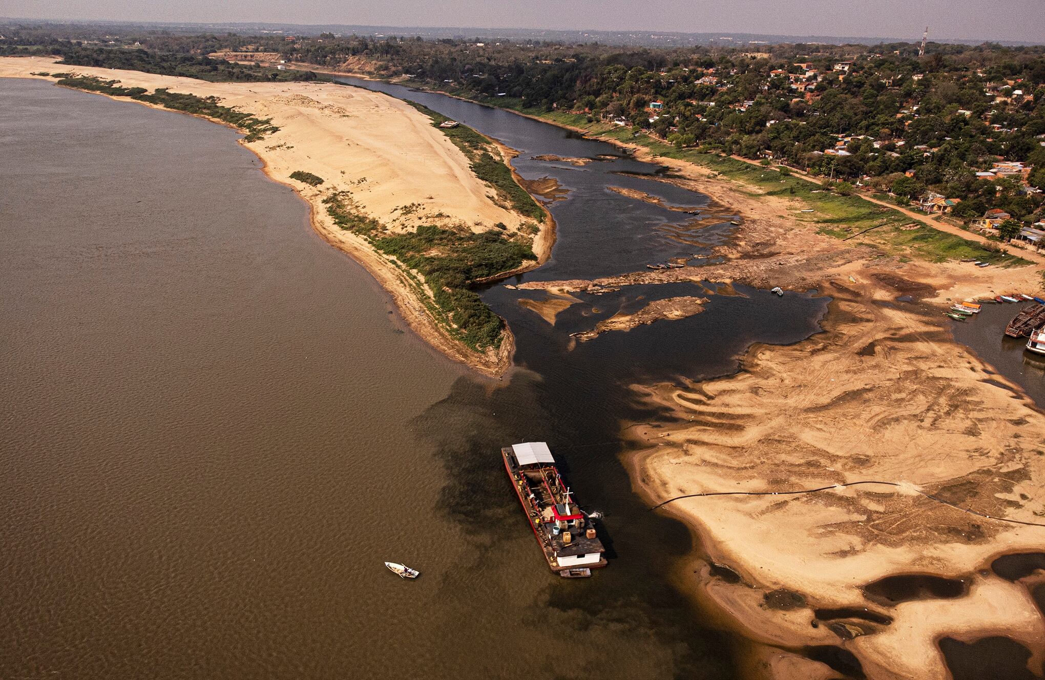 Las imágenes de la sequia del rio Paraguay