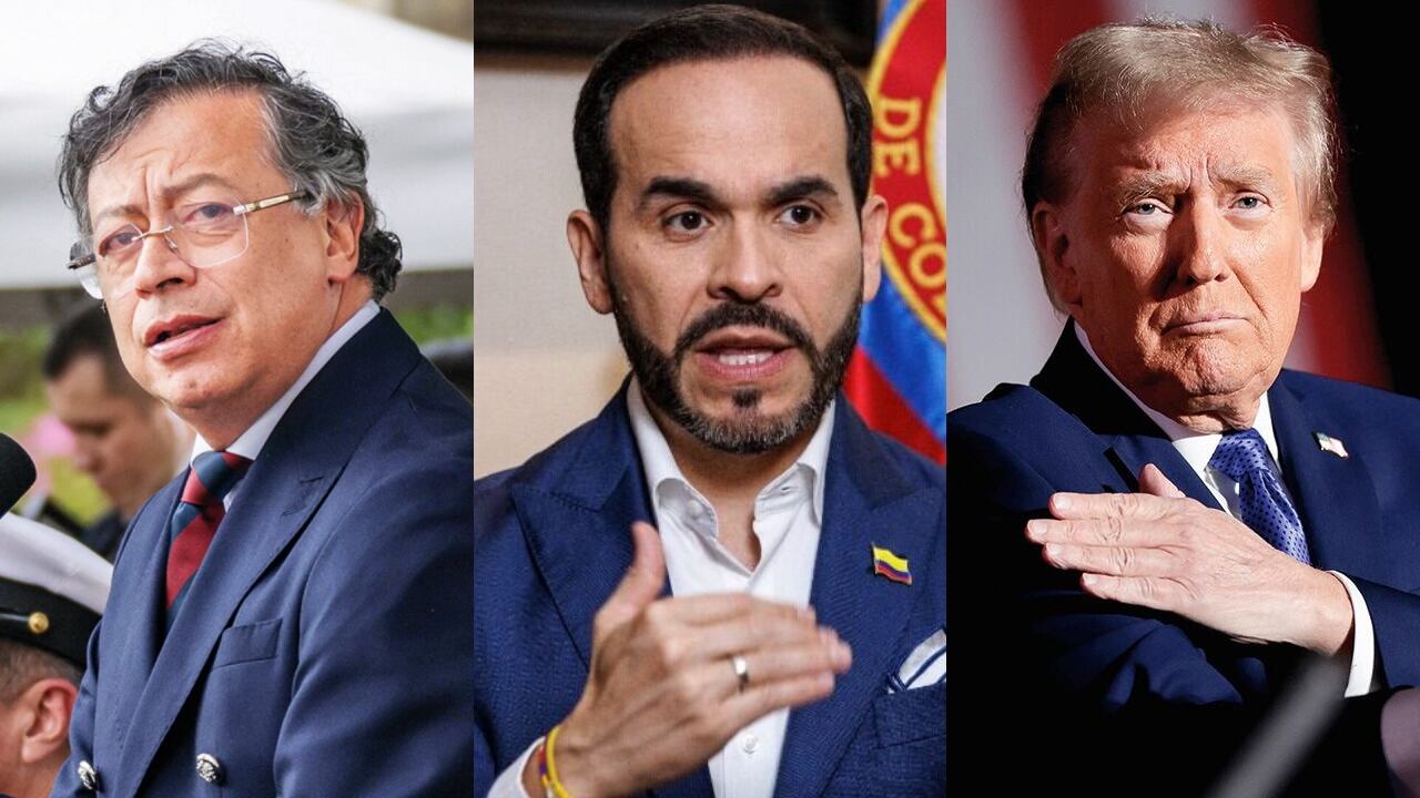 Gustavo Petro, Abelardo de la Espriella, y Donald Trump.