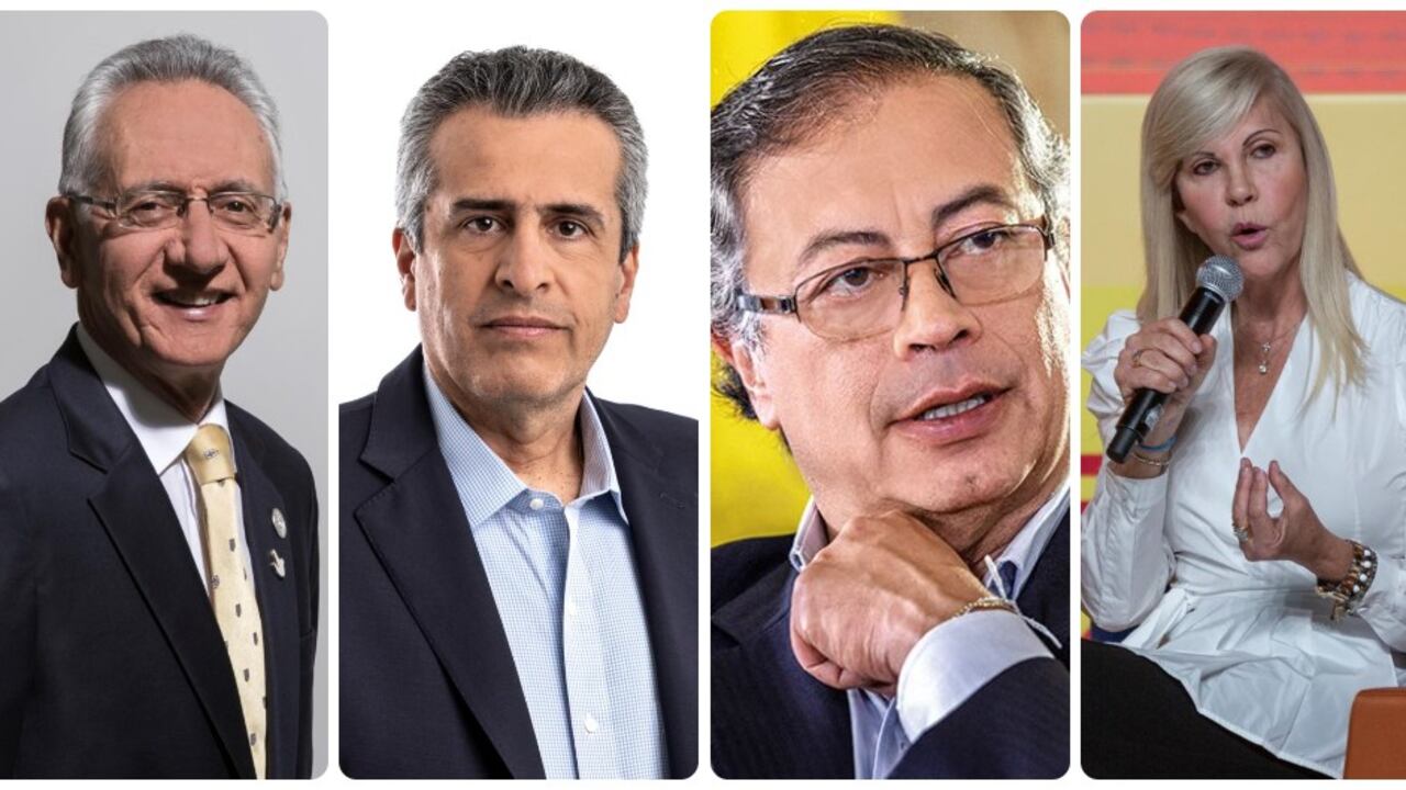 Guillermo Alfonso Jaramillo, Luis Fernando Velasco, Gustavo Petro y Dilian Francisca Toro.