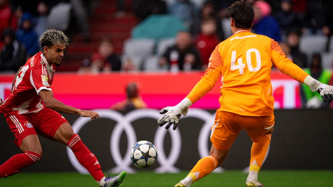 Luis Díaz ingreso al segundo tiempo y tuvo una destacada actuación con el Bayern Múnich.
