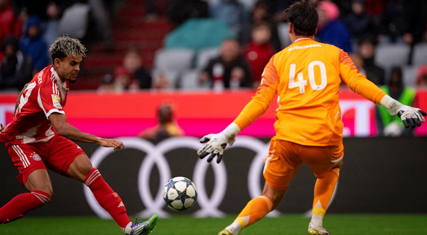 Luis Díaz ingreso al segundo tiempo y tuvo una destacada actuación con el Bayern Múnich.