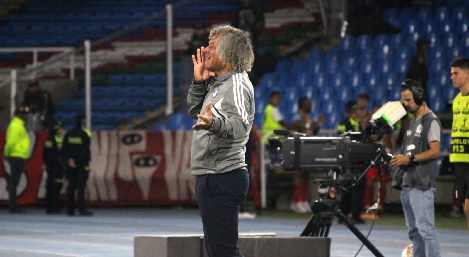 Imagen del partido entre América de Cali y Millonarios por la quinta fecha de los cuadrangulares semifinales del segundo semestre de la Liga colombiana 2023.