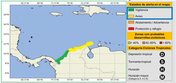 La UNGRD elevó una nueva alerta por la llegada de una onda tropical.