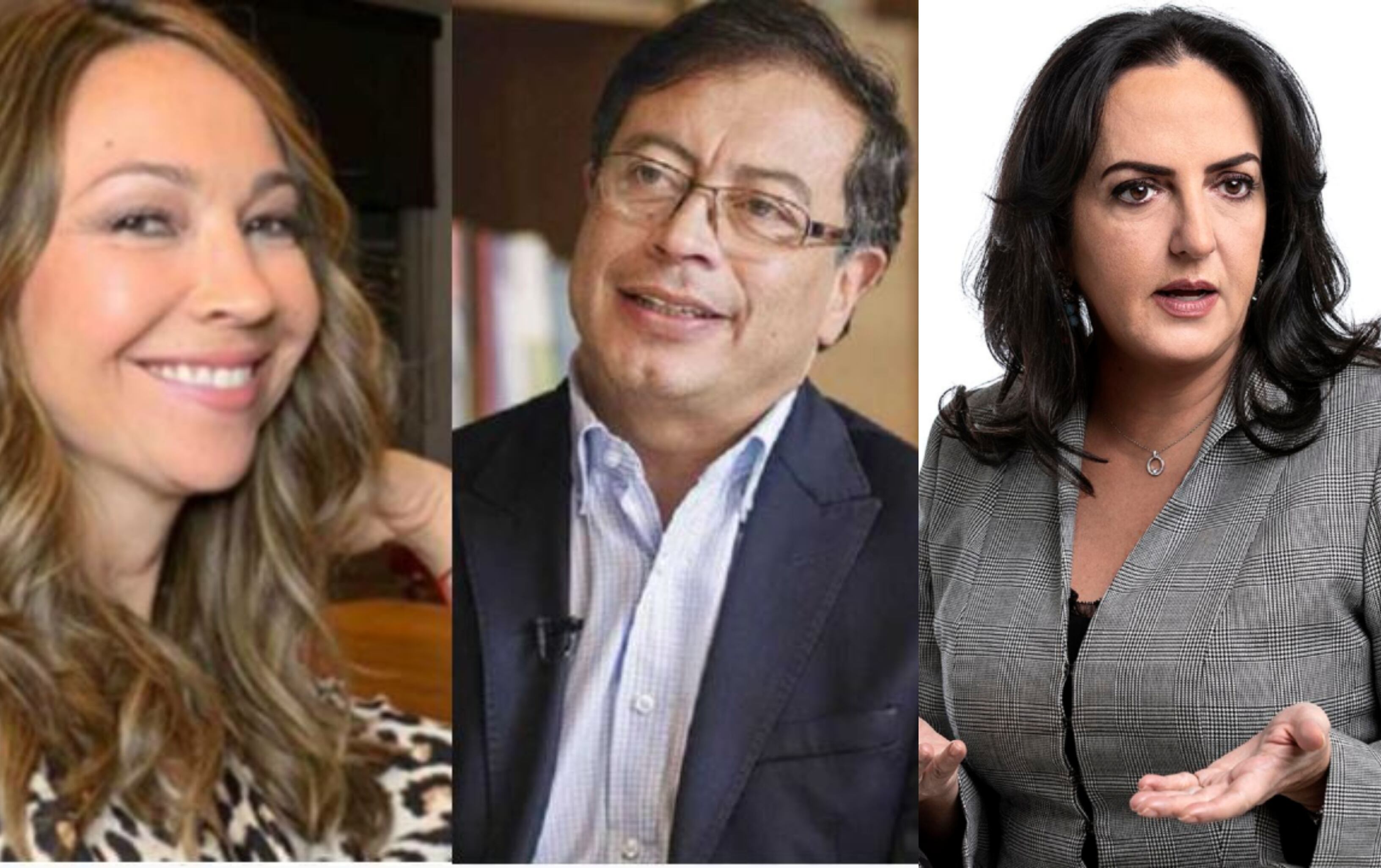 Darcy Quinn, presidente Gustavo Petro y María Fernanda Cabal.