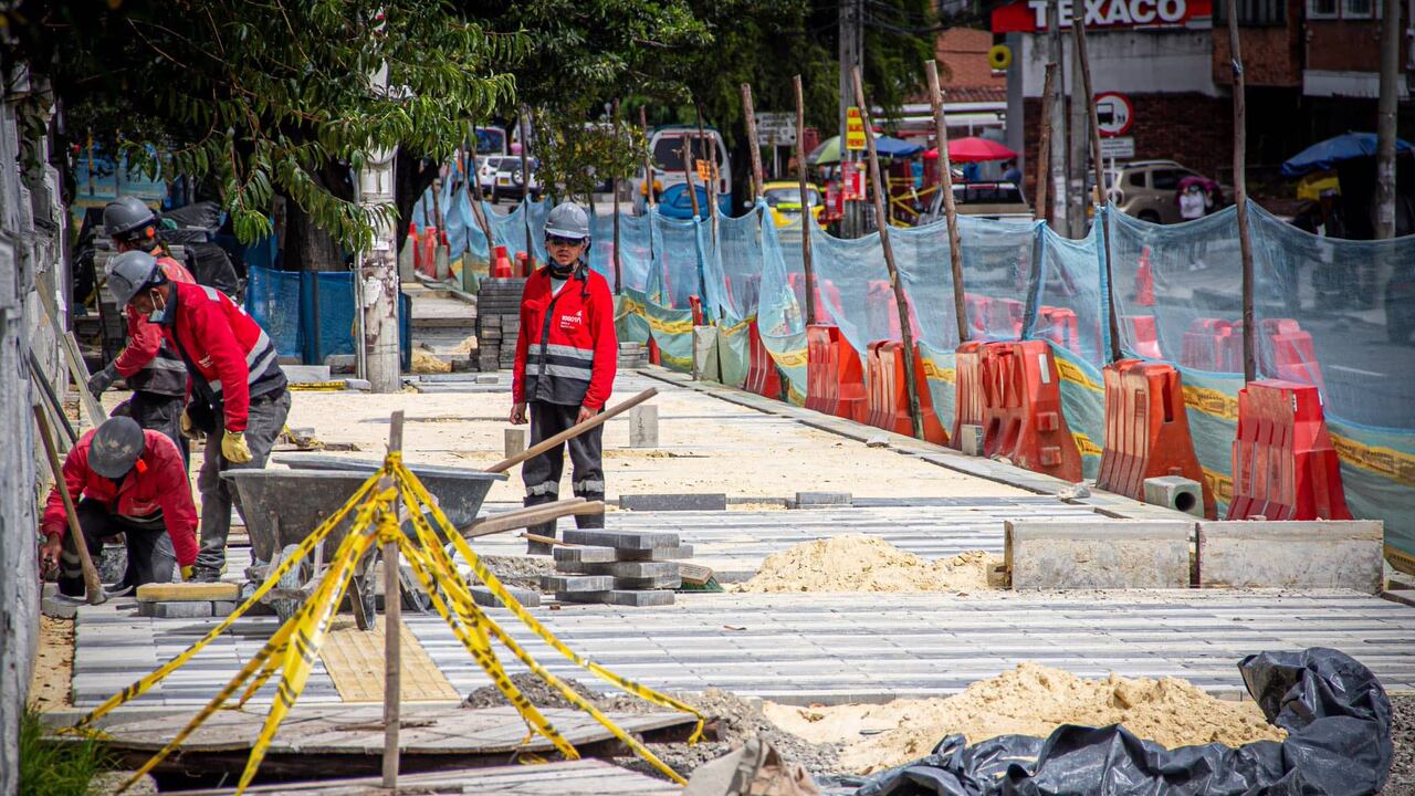 Imagen de referencia de las obras de valorización en Bogotá.