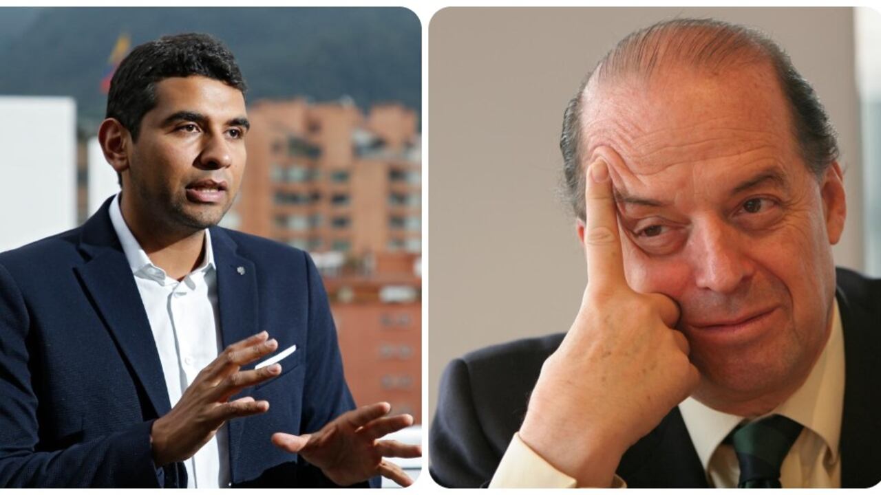 Congresista David Racero y el canciller Álvaro Leyva Durán.