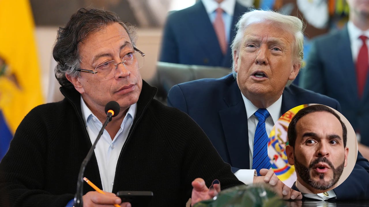 Presidente Gustavo Petro, presidente Donald Trump y Abelardo de la Espriella.