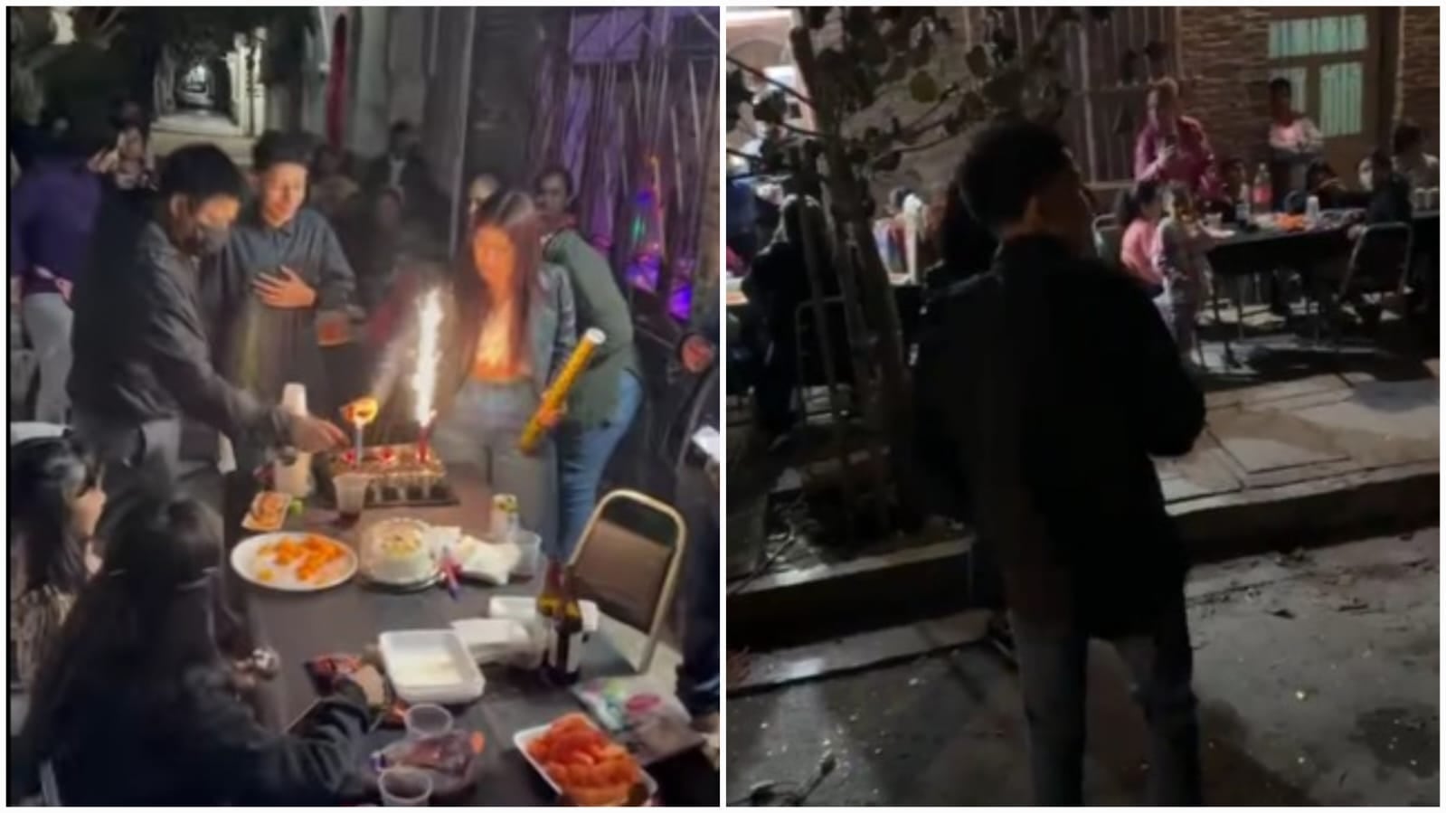 La celebración incluyó un grupo musical.