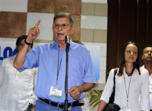 El integrante de las Fuerzas Armadas Revolucionarias de Colombia (FARC), Rodrigo Granda, alias "Ricardo Téllez".