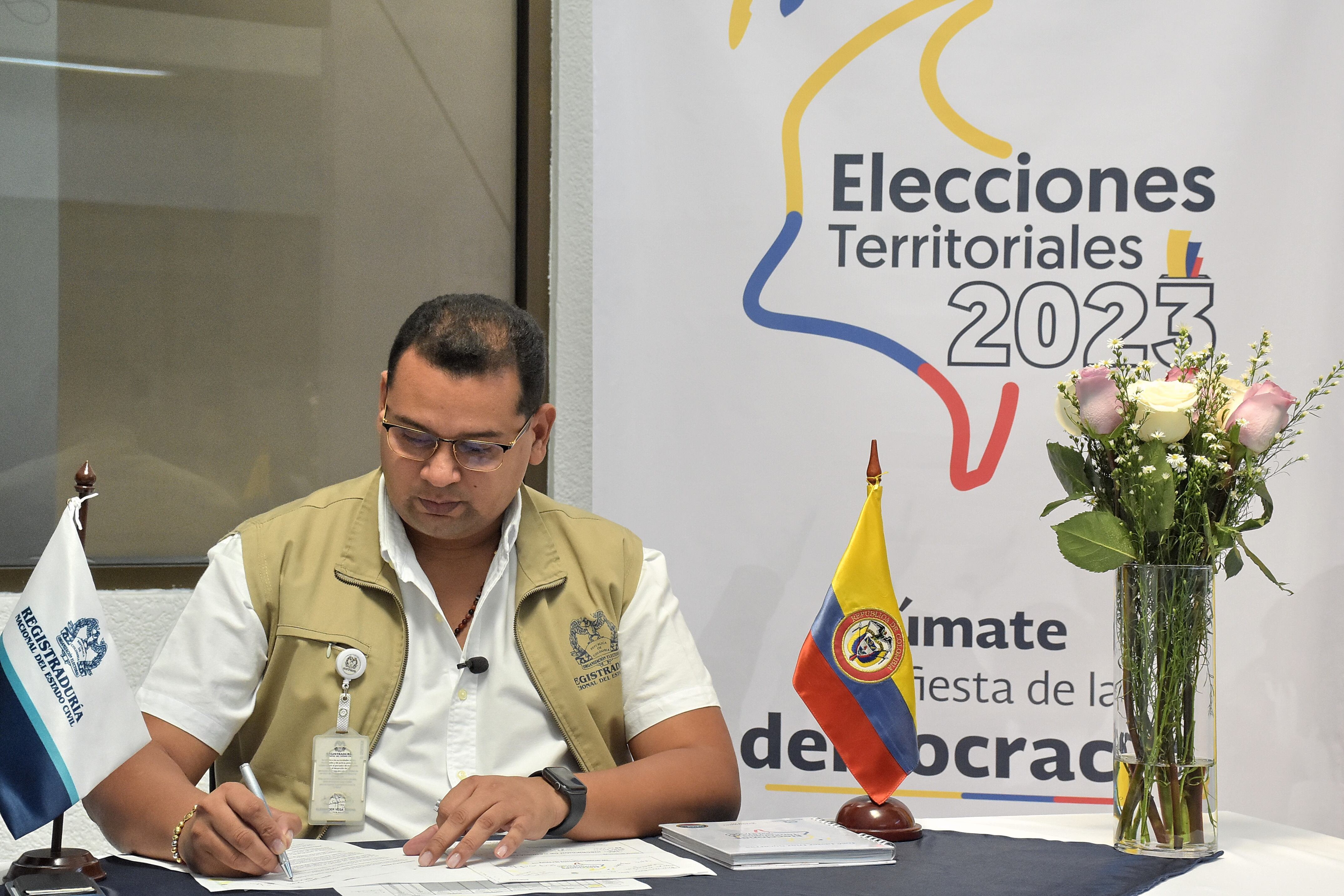 Declaraciones del Registrador Delegado para el Valle del Cauca José Javier Diaz Socarras sobre la inscripción de Candidatos a las elecciones del mes de Octubre.